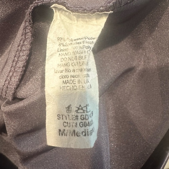 Windsor Lilac/Lavender/Silver Satin Formal Evening Gown-Size Medium - Picture 6 of 8